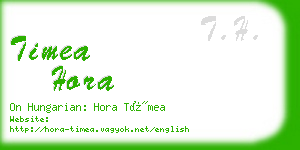 timea hora business card